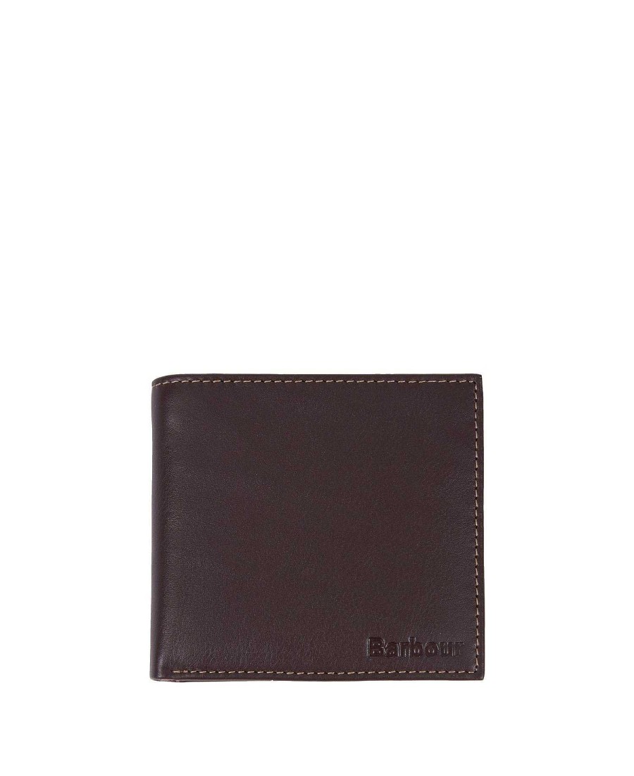 Accessories Barbour Wallets & Card Holders | Elvington Leather Billfold Coin Wallet