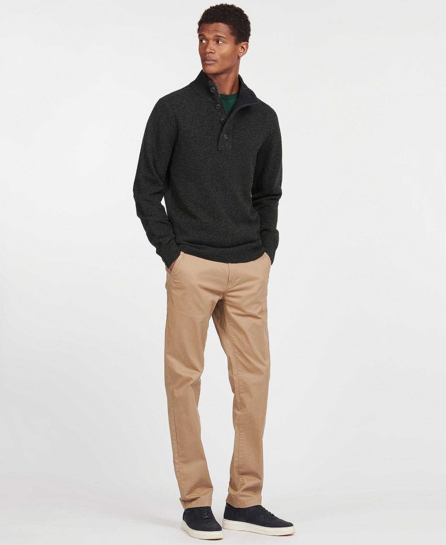 Men Barbour Jumpers | Essential Elbow Patch Sweatshirt