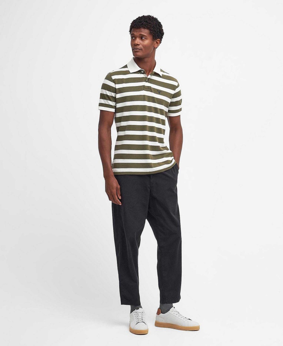 Men Barbour Polo Shirts | Striped Sports Polo Shirt