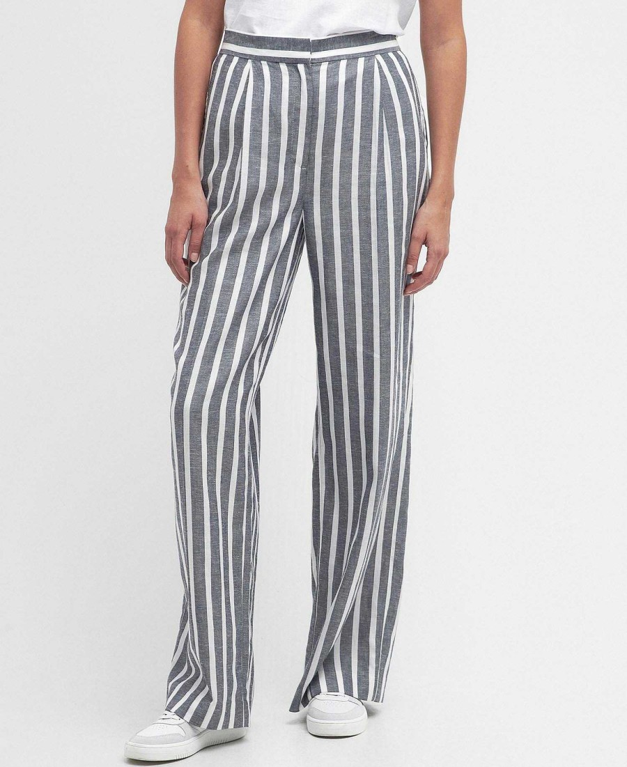 Women Barbour | Annalise Striped Trousers