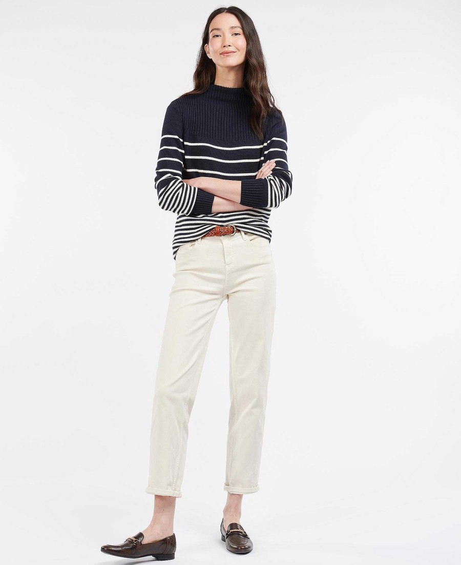 Women Barbour Jumpers | Barbour Stripe Guernsey Knit