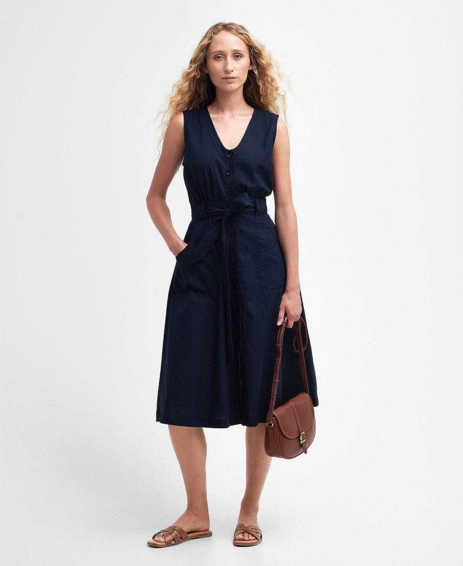 Women Barbour | Rutherglen Sleeveless Midi Dress