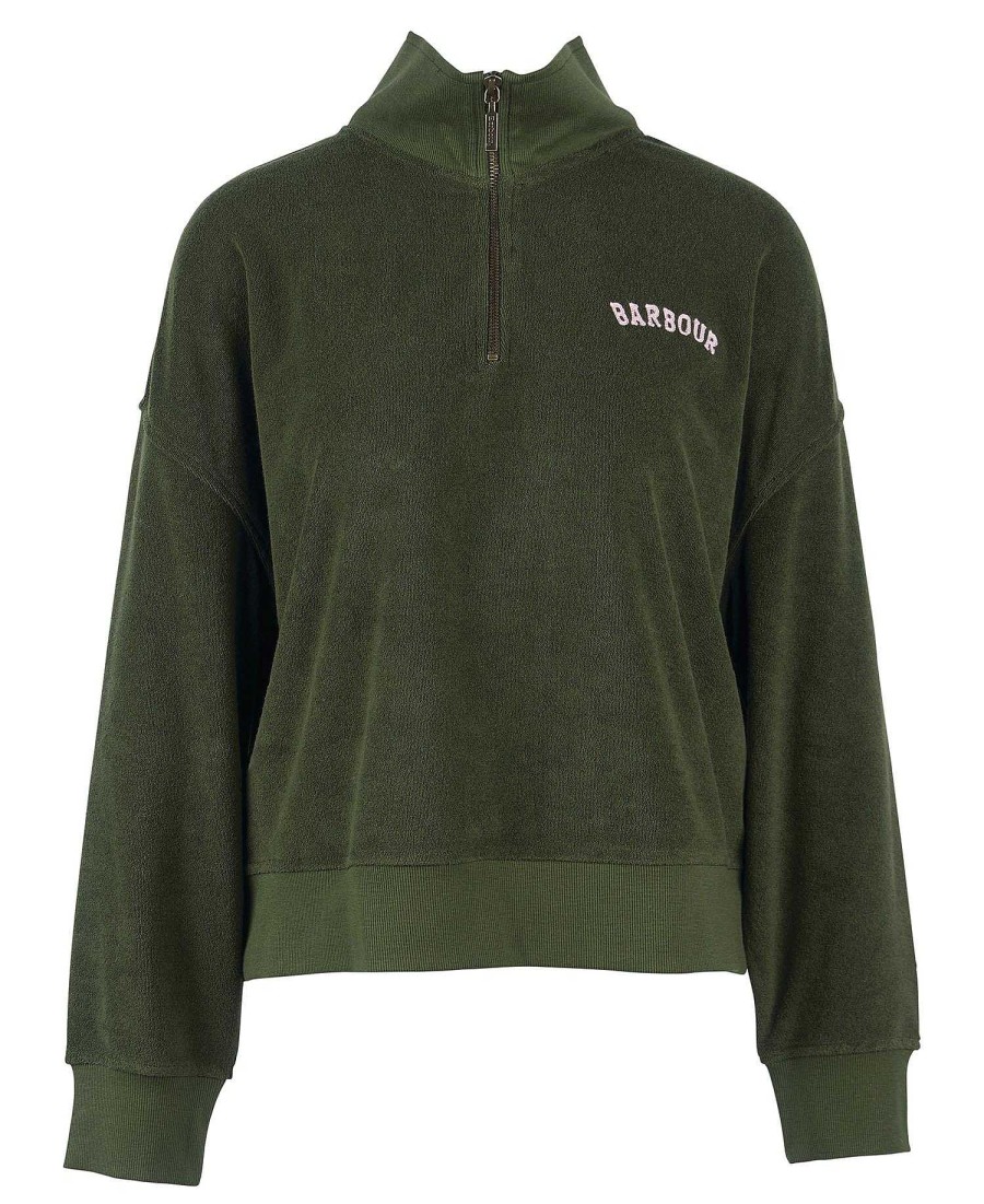 Women Barbour Hoodies & Sweatshirts | Peak Quarter Zip Sweatshirt