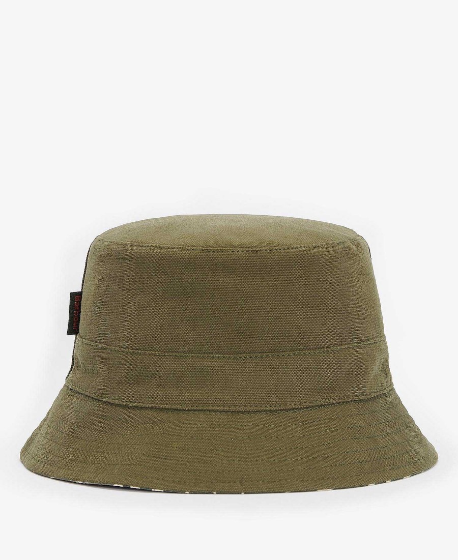 Accessories Barbour Hats & Gloves | Cornwall Reversible Bucket Hat