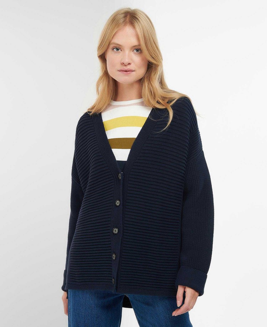 Women Barbour Cardigans | Stitch Guernsey Button Cardigan