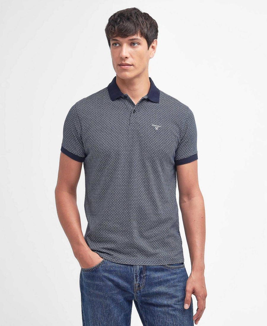 Men Barbour Polo Shirts | Shell Print Polo Shirt