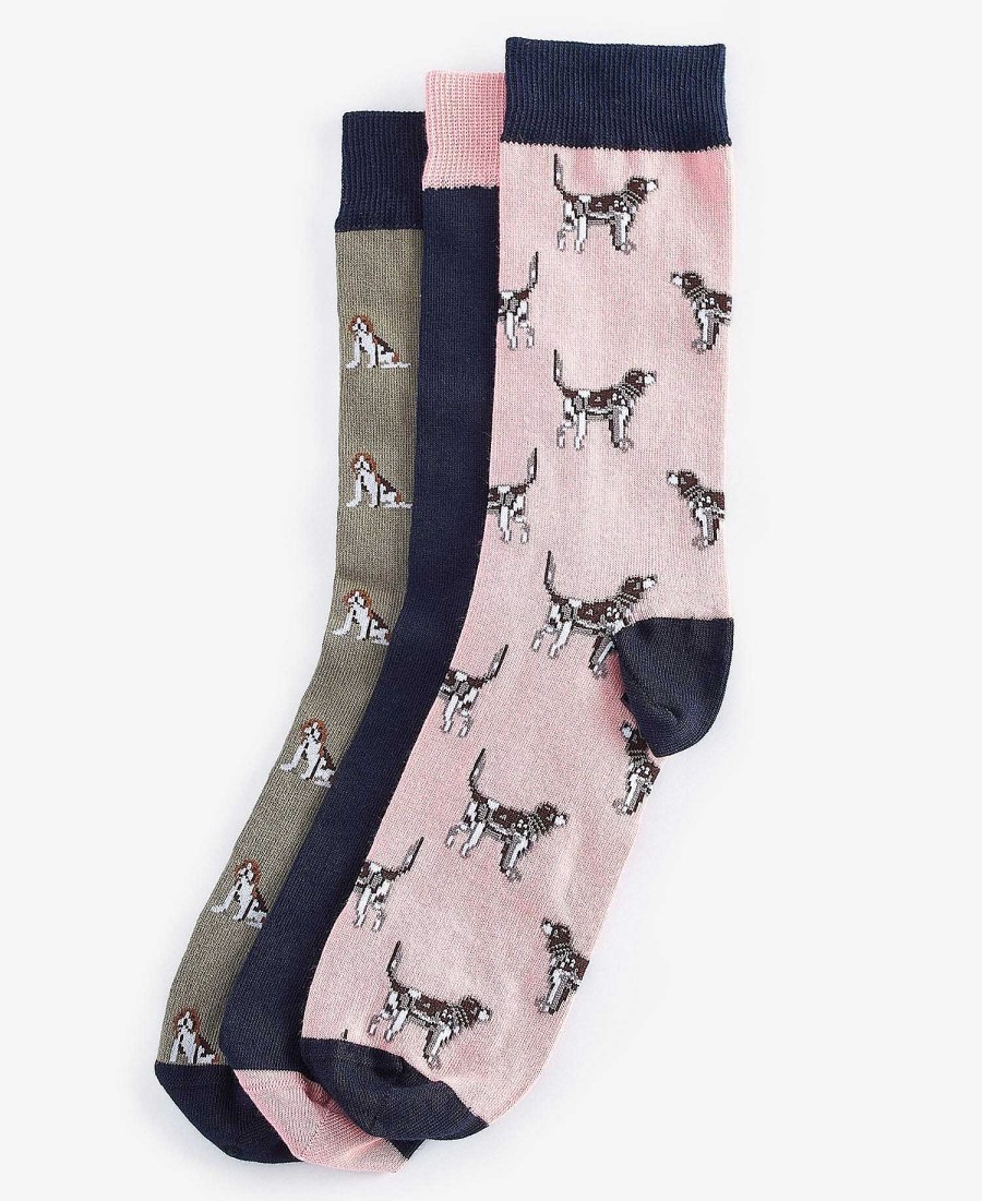 Accessories Barbour Socks | Dog-Print Socks Gift Set