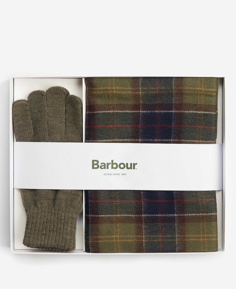 Accessories Barbour Scarves & Handkerchiefs | Tartan Scarf & Glove Gift Set