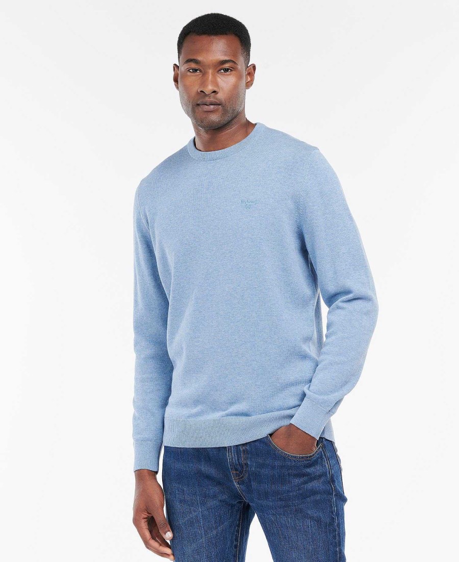 Men Barbour Jumpers | Pima Cotton Crew Neck Jumper