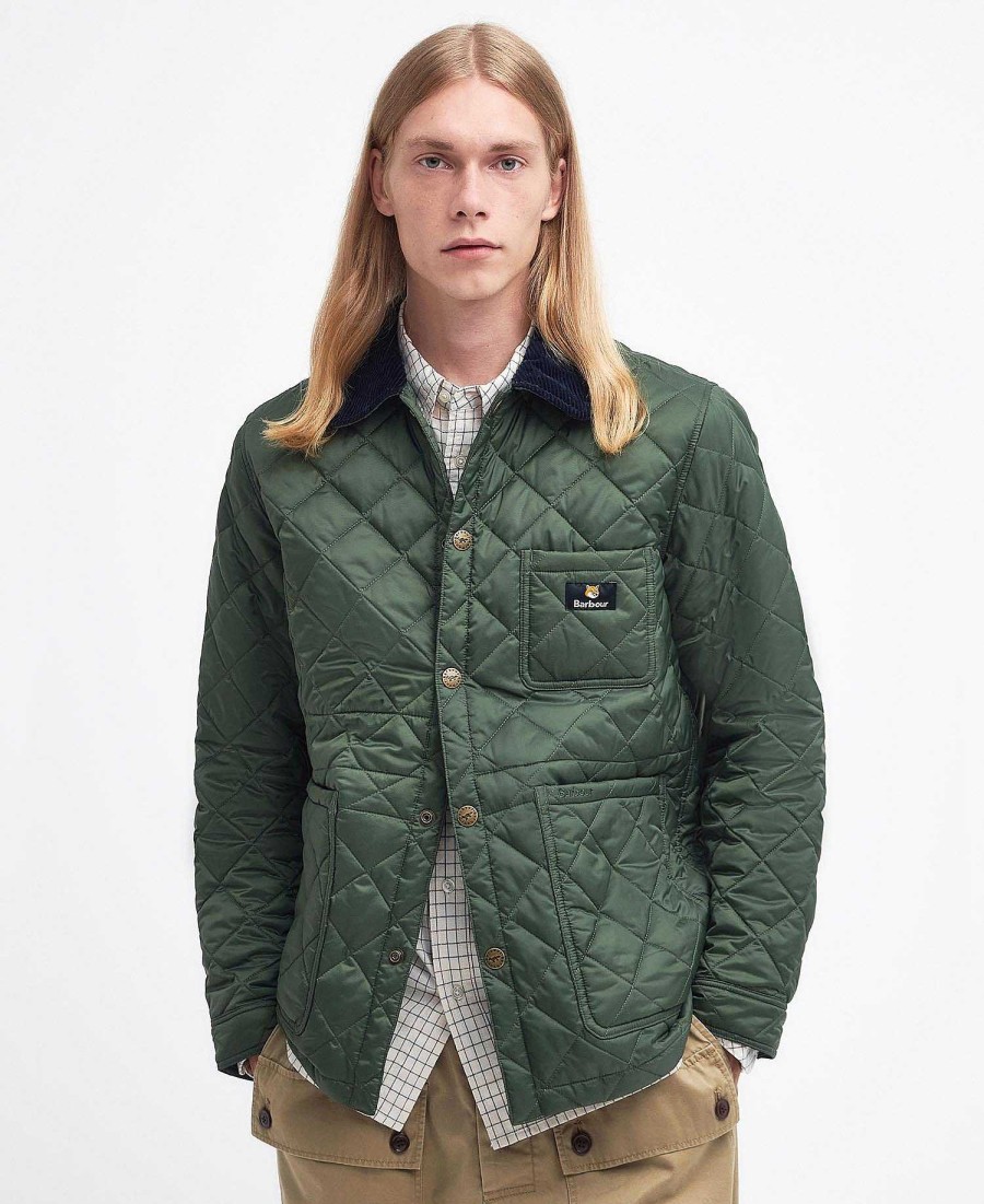 Men Barbour Quilted Jackets | Barbour X Maison Kitsune Kenning Quilted Jacket