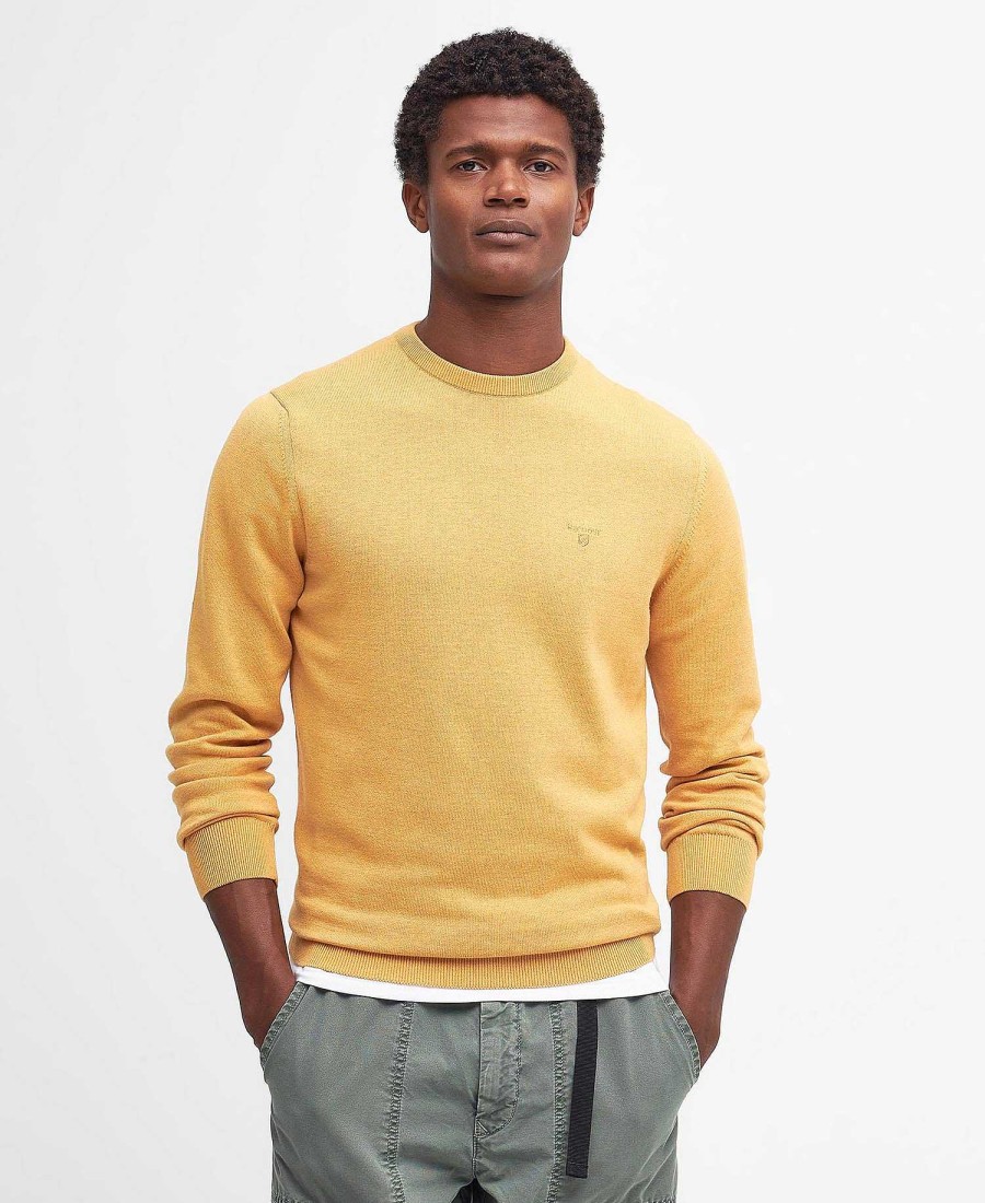 Men Barbour Jumpers | Pima Cotton Crew Neck Jumper