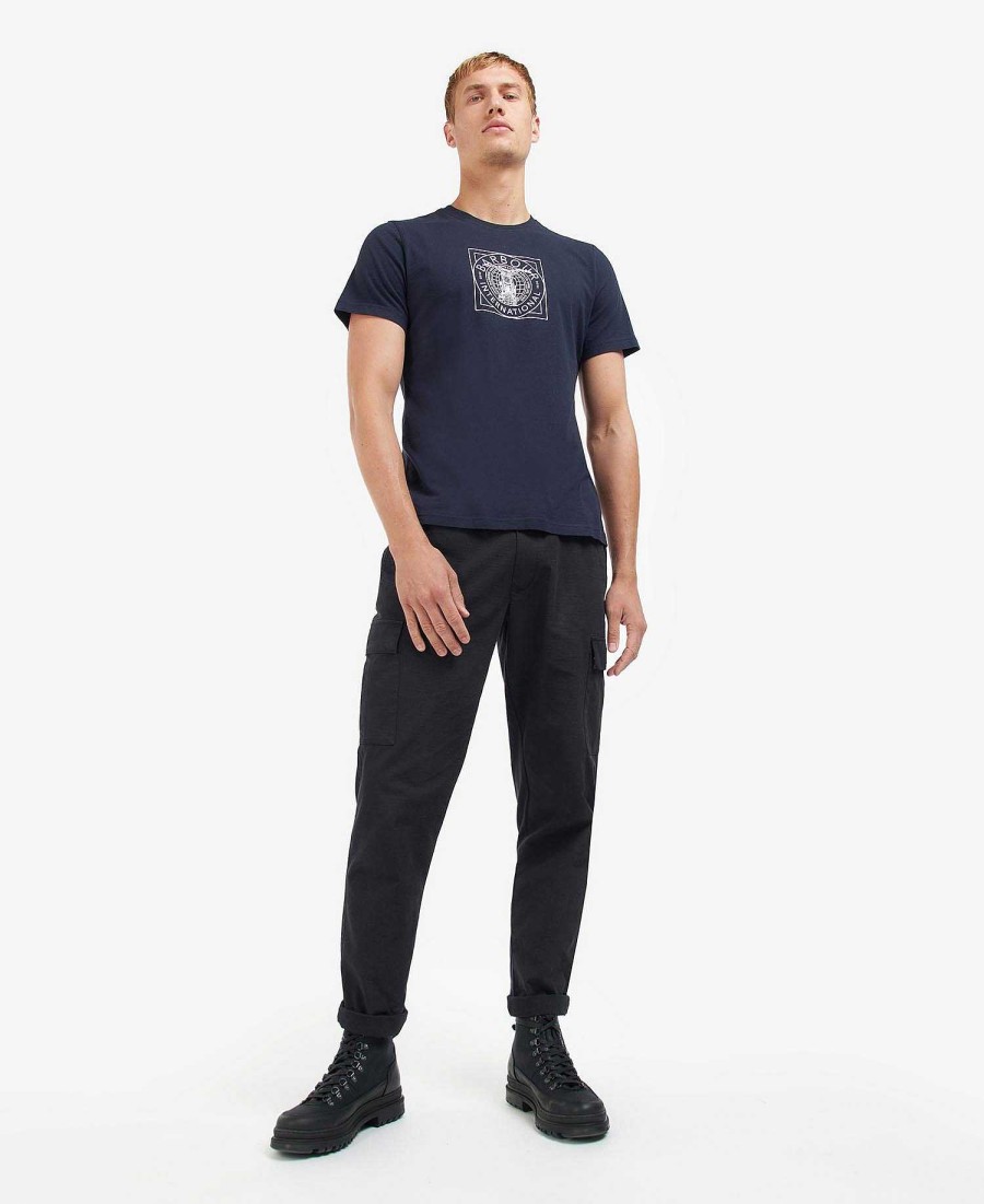 Men Barbour T-Shirts | B.Intl Miles Graphic-Print T-Shirt