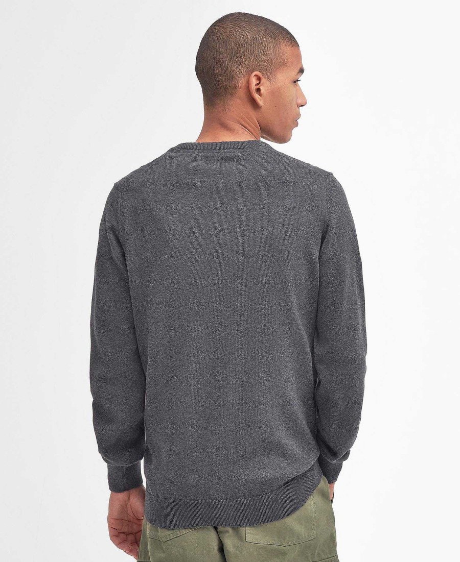 Men Barbour Jumpers | Pima Cotton Crew Neck