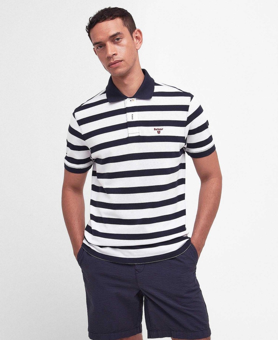 Men Barbour Polo Shirts | Striped Sports Polo Shirt