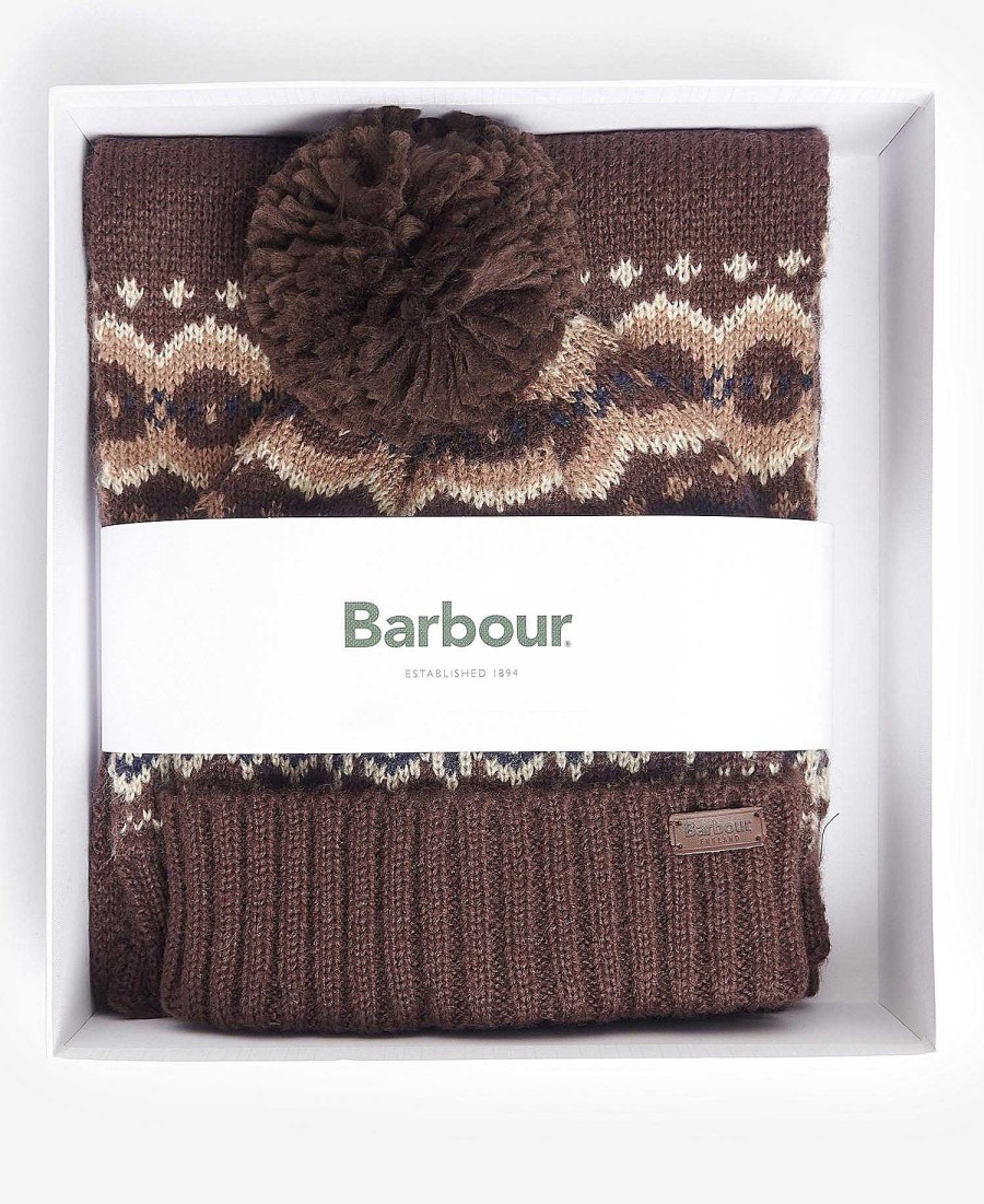 Accessories Barbour Hats & Gloves | Fairisle Beanie & Scarf Gift Set