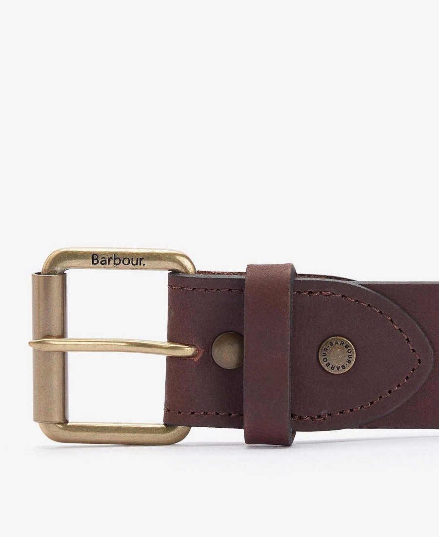 Accessories Barbour Belts | Contrast Leather Belt