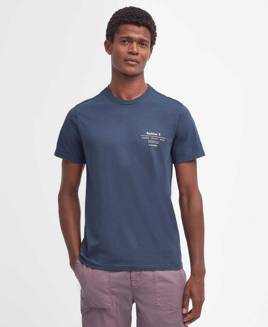 Men Barbour T-Shirts | Hickling Logo T-Shirt