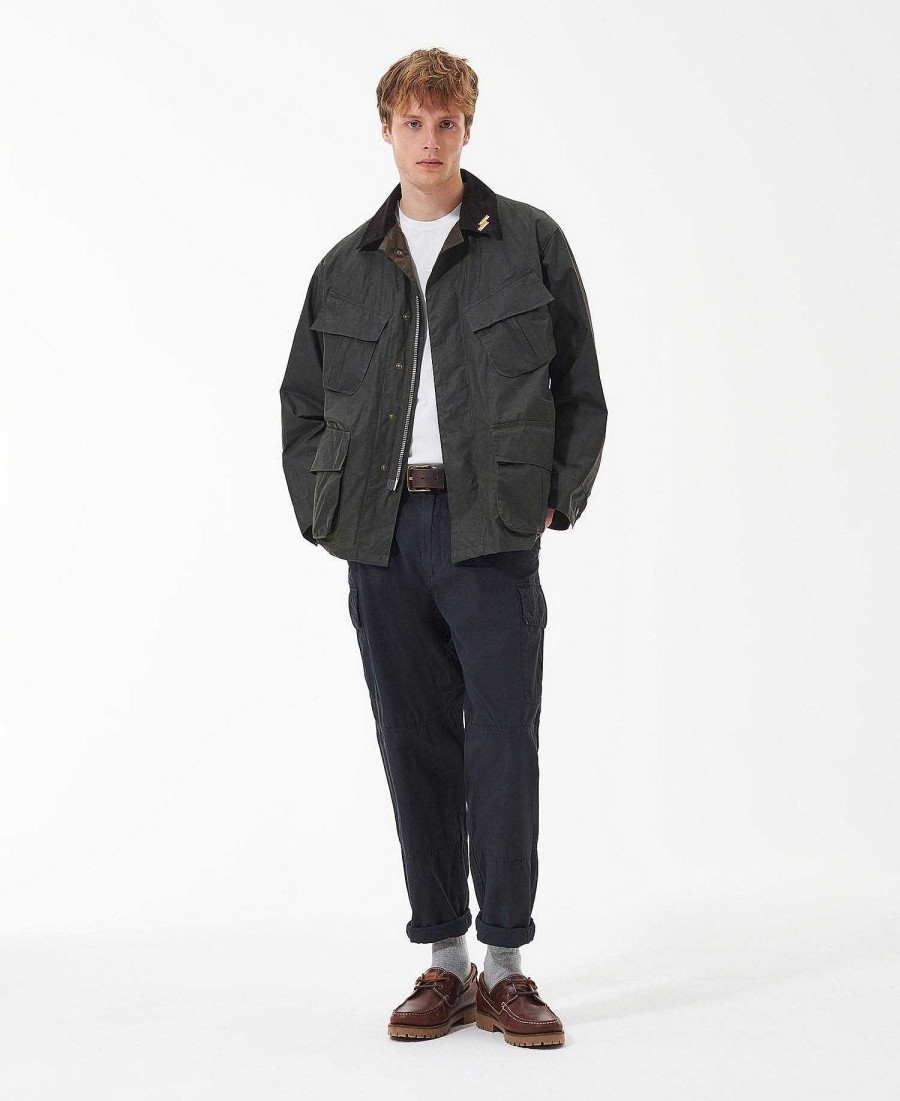 Men Barbour Waxed Jackets | 4-Pocket Wax Utility Jacket