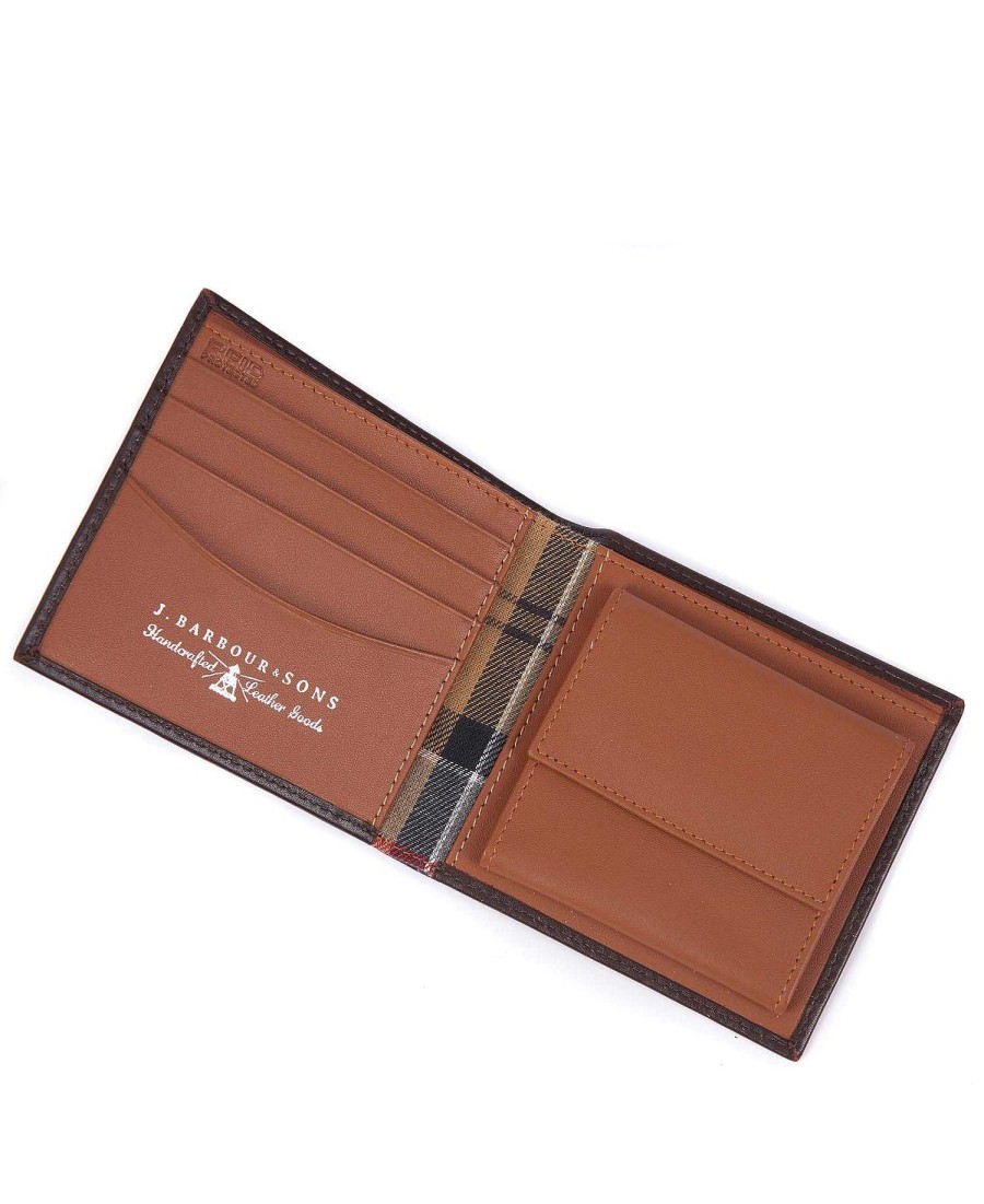 Accessories Barbour Wallets & Card Holders | Elvington Leather Billfold Coin Wallet