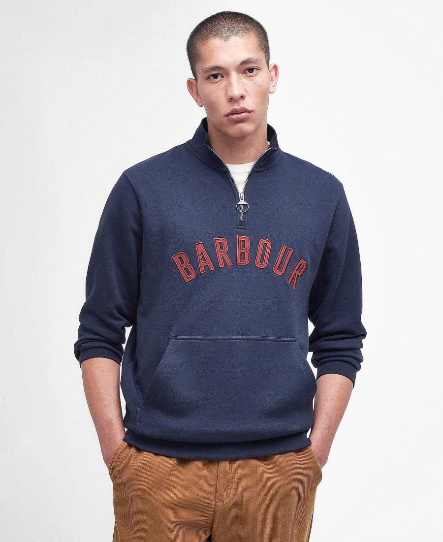 Men Barbour Hoodies & Sweatshirts | John Half-Zip Sweatshirt