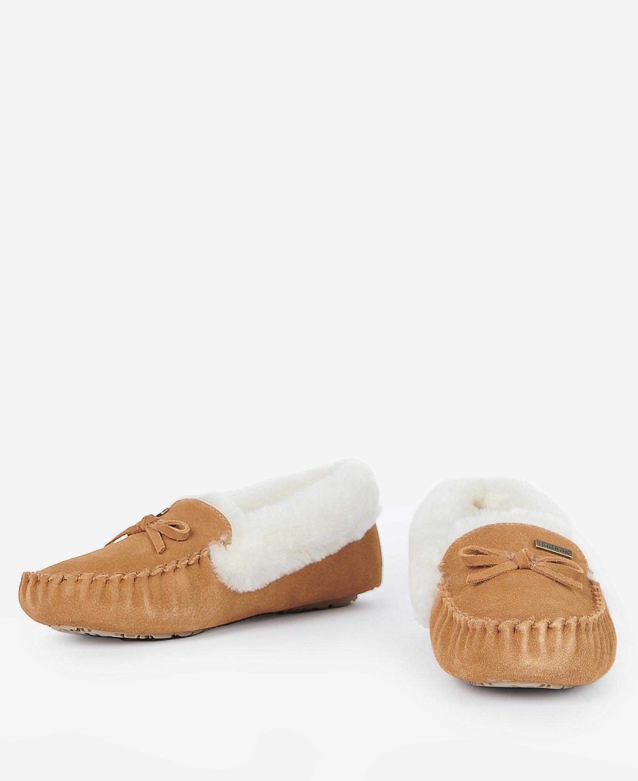 Women Barbour Slippers | Maggie Moccasin Slippers