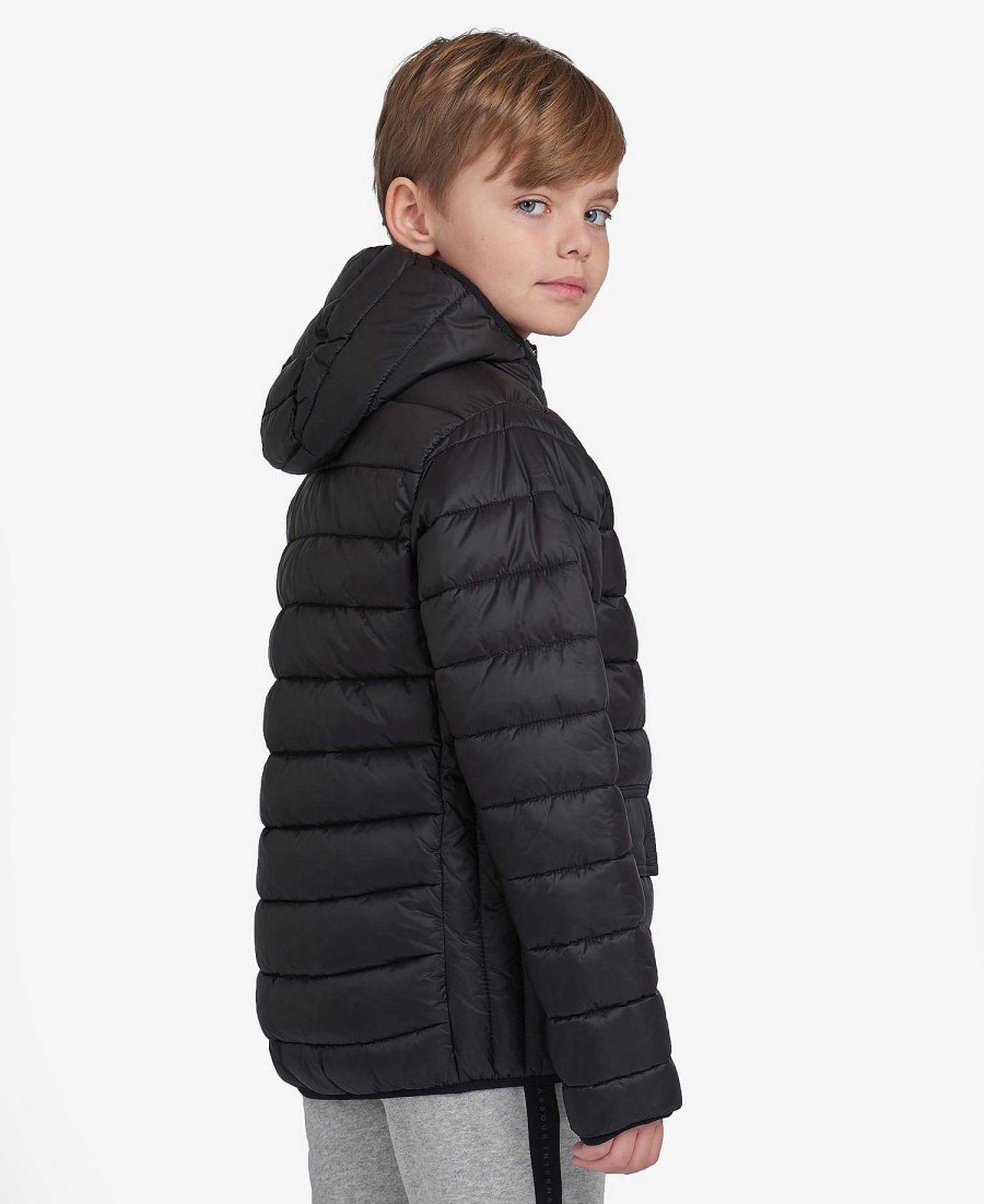 Kids Barbour Quilted Jackets | Boys Ouston Hooded Quilted Jacket