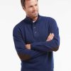 Men Barbour Jumpers | Essential Elbow Patch Sweatshirt