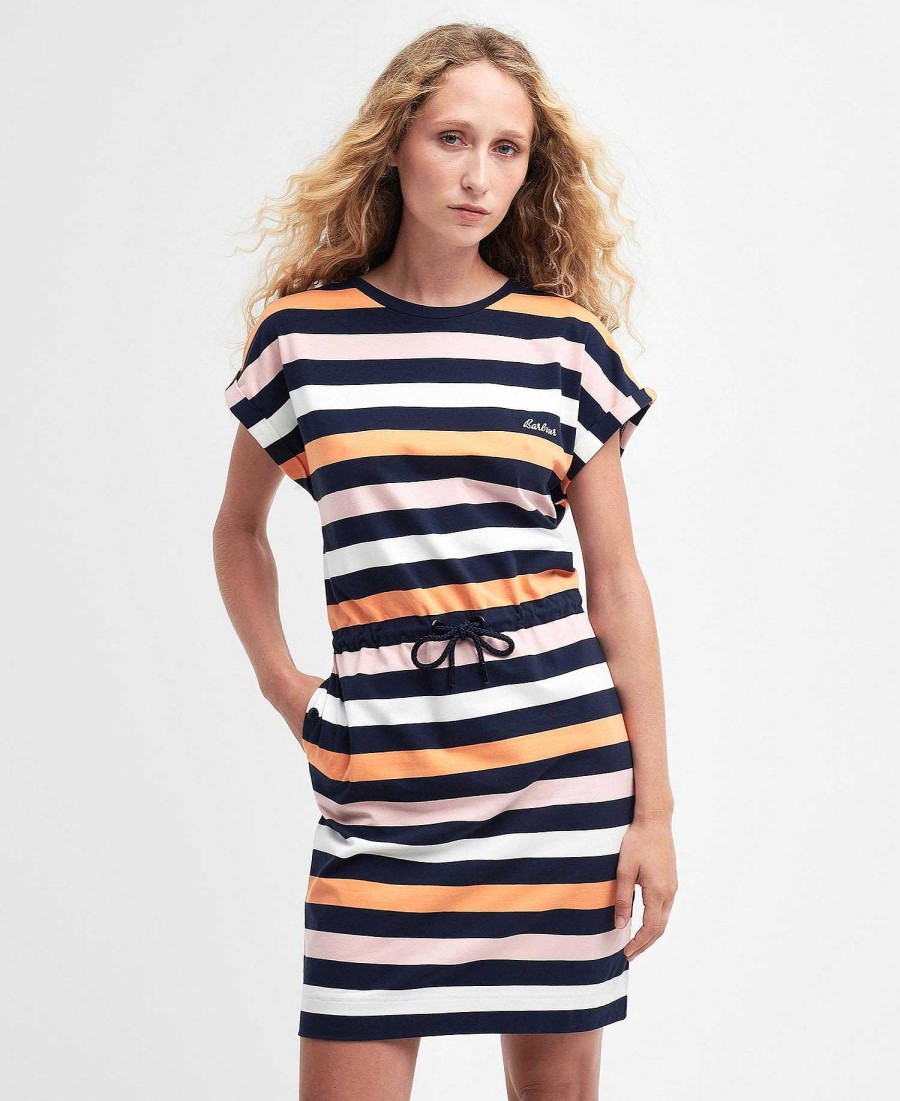 Women Barbour | Marloes Striped T-Shirt Dress