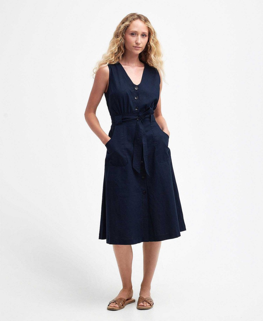 Women Barbour | Rutherglen Sleeveless Midi Dress