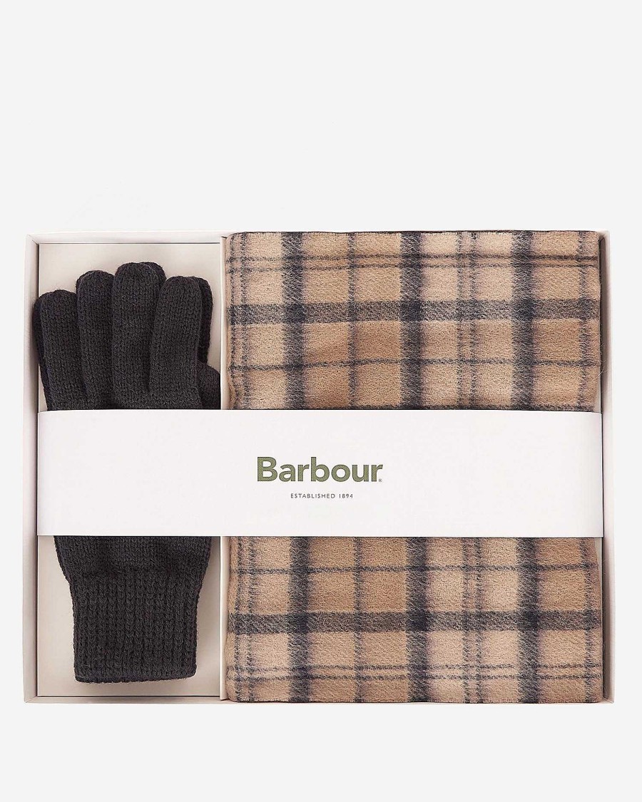 Accessories Barbour Hats & Gloves | Wool Tartan Scarf & Glove Gift Set