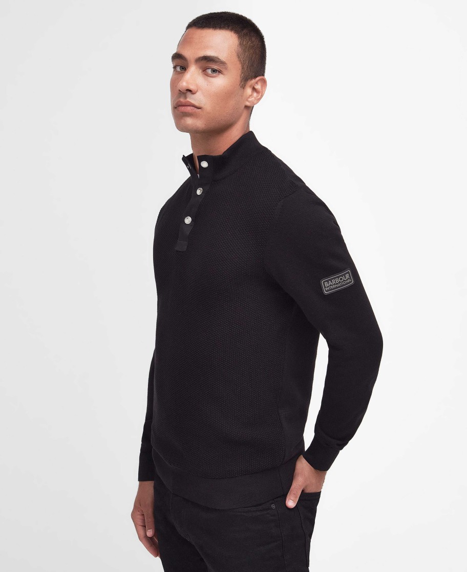 Men Barbour Jumpers | Murrey Quarter-Button Jumper