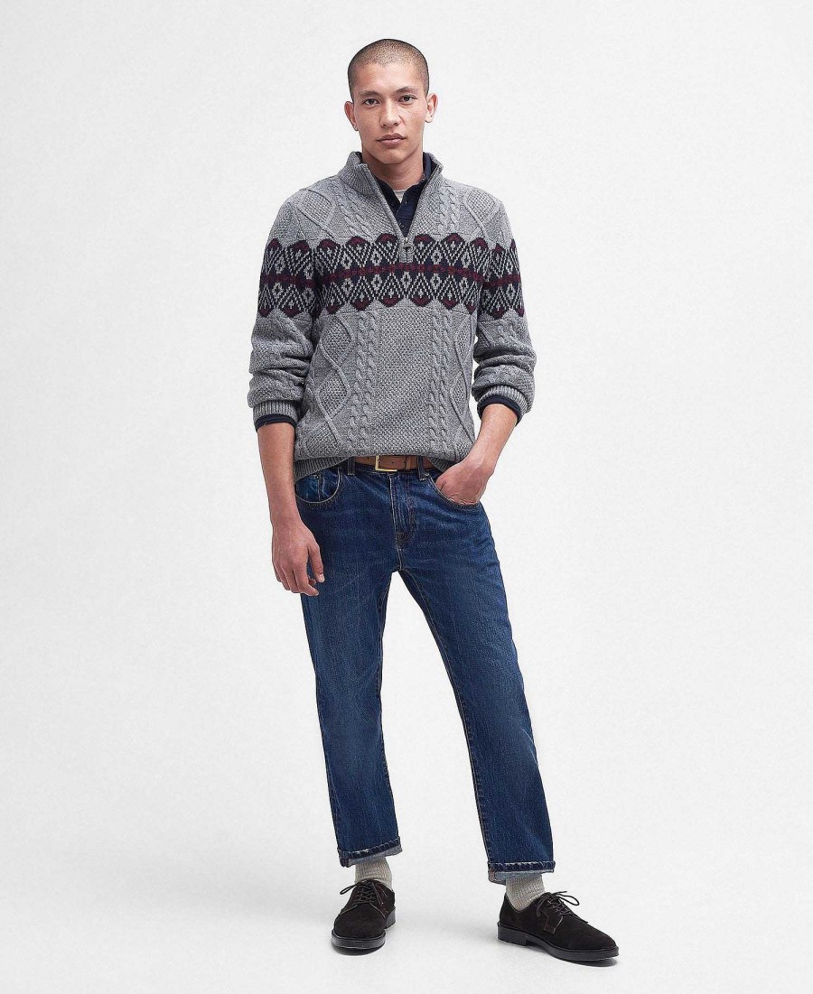 Men Barbour Jumpers | Alwinton Half-Zip Jumper