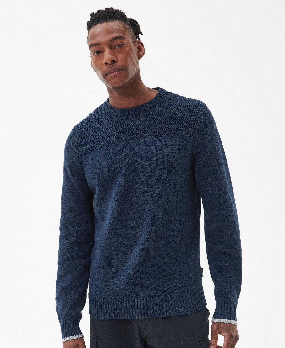 Men Barbour Jumpers | Scull Crew-Neck Sweatshirt