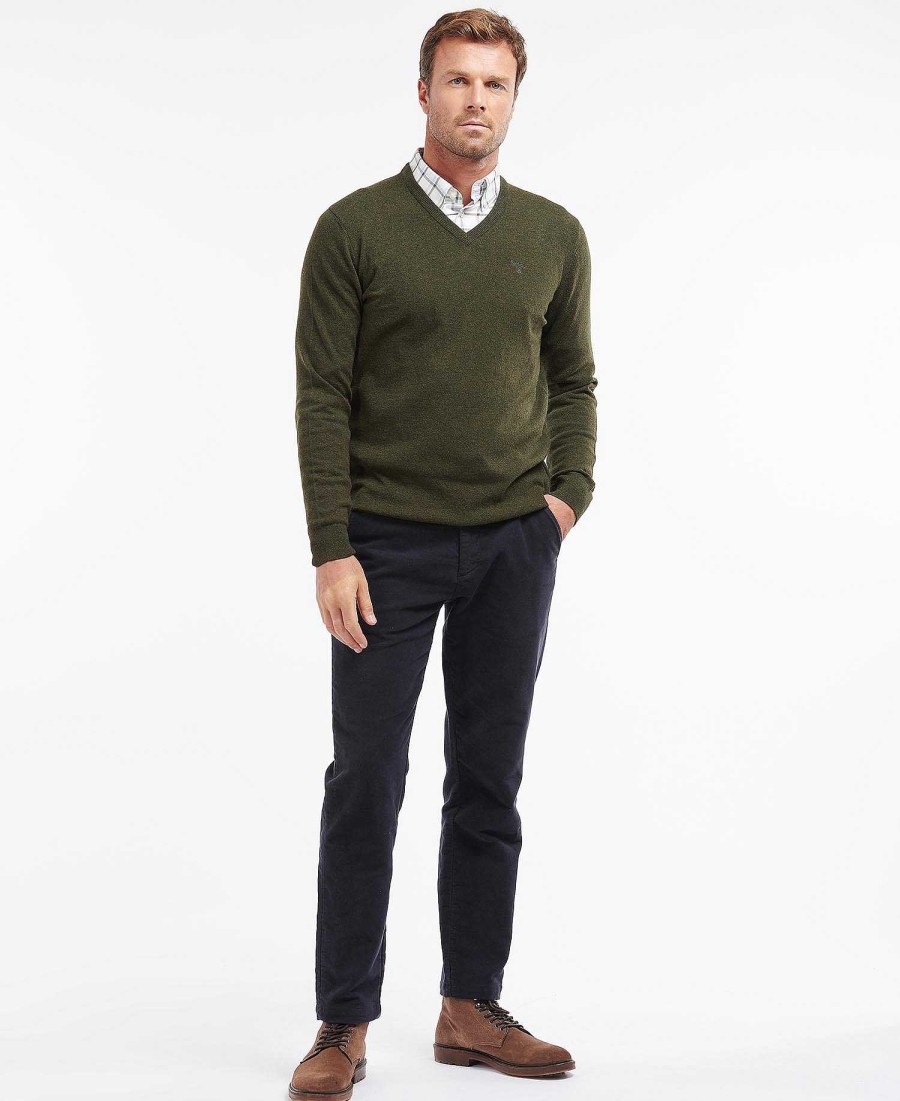 Men Barbour Jumpers | Essential V-Neck Sweatshirt