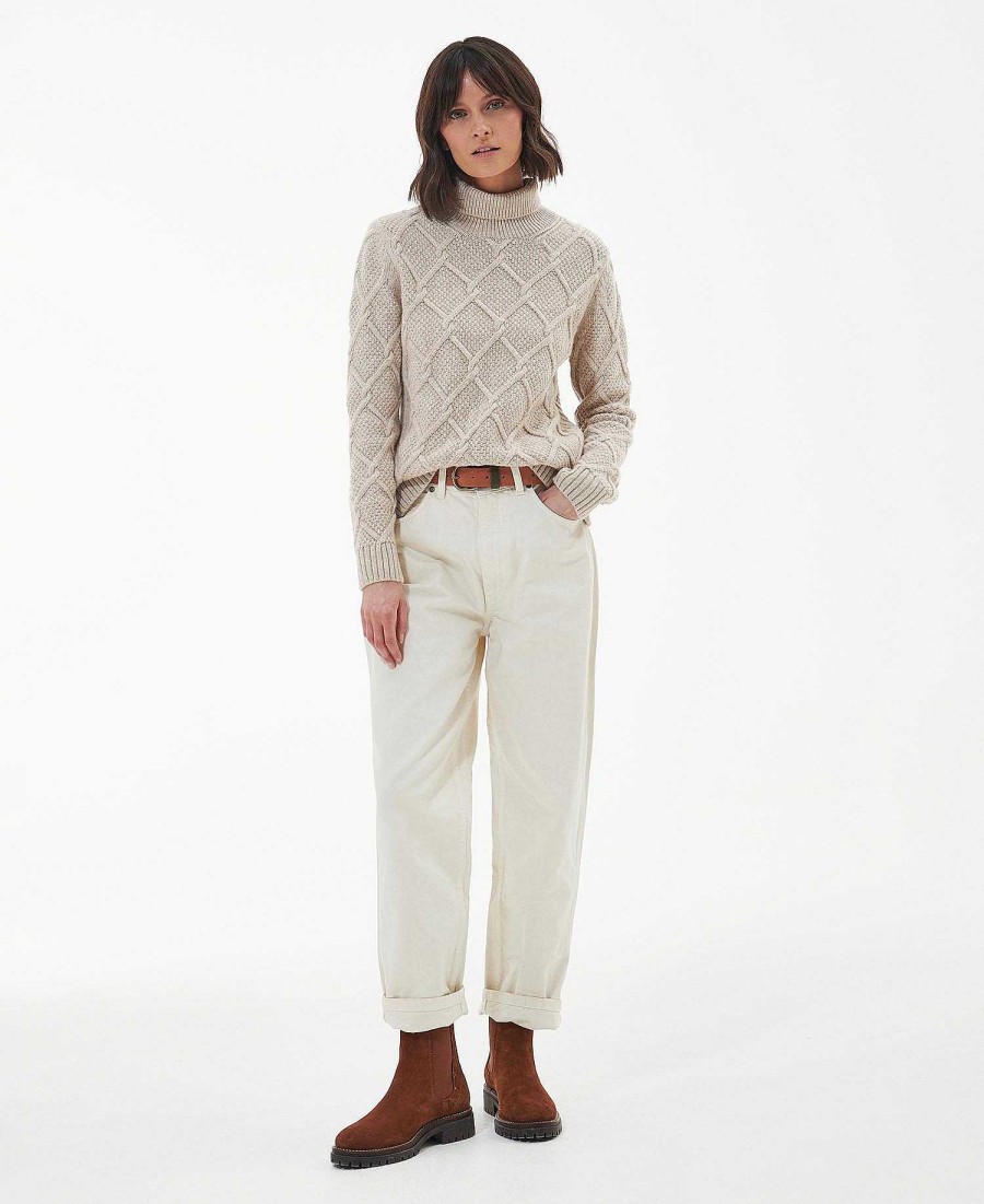 Women Barbour Jumpers | Burne Roll Neck Knit Sweatshirt