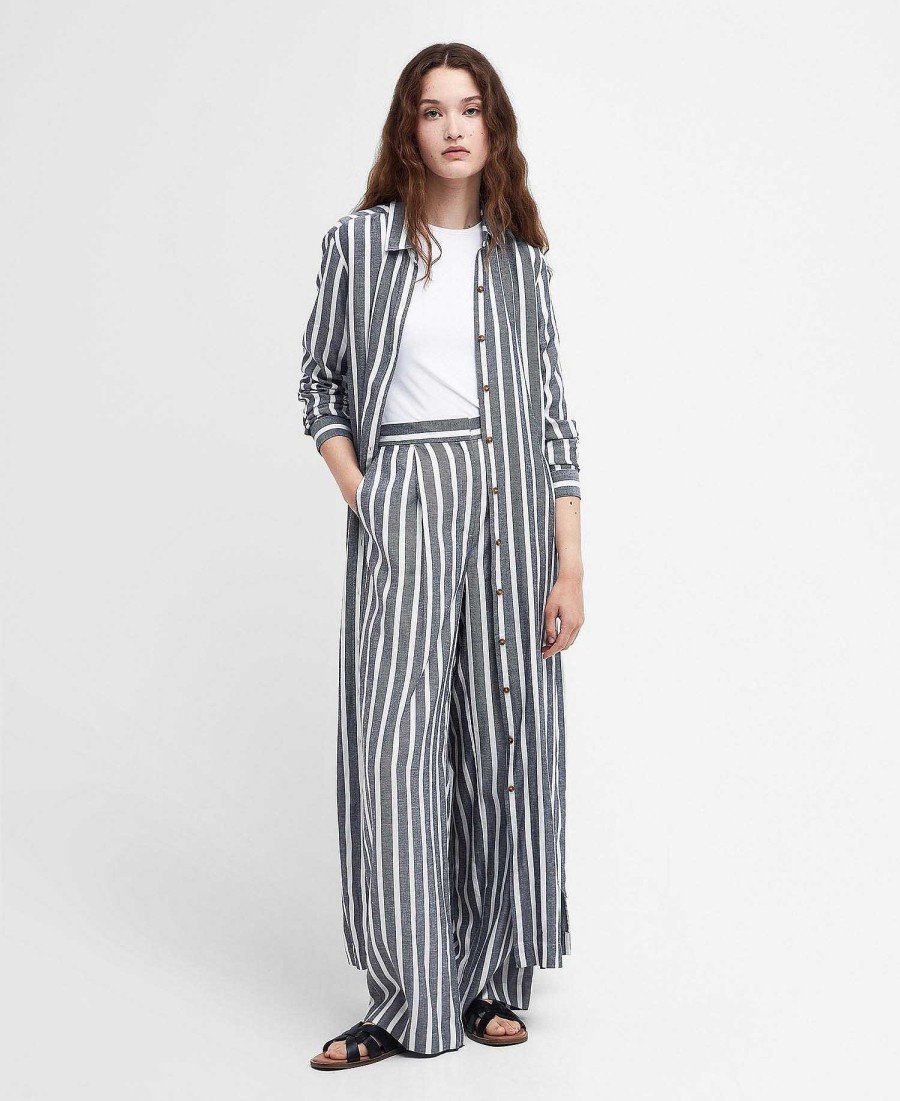 Women Barbour | Annalise Striped Shirt Dress