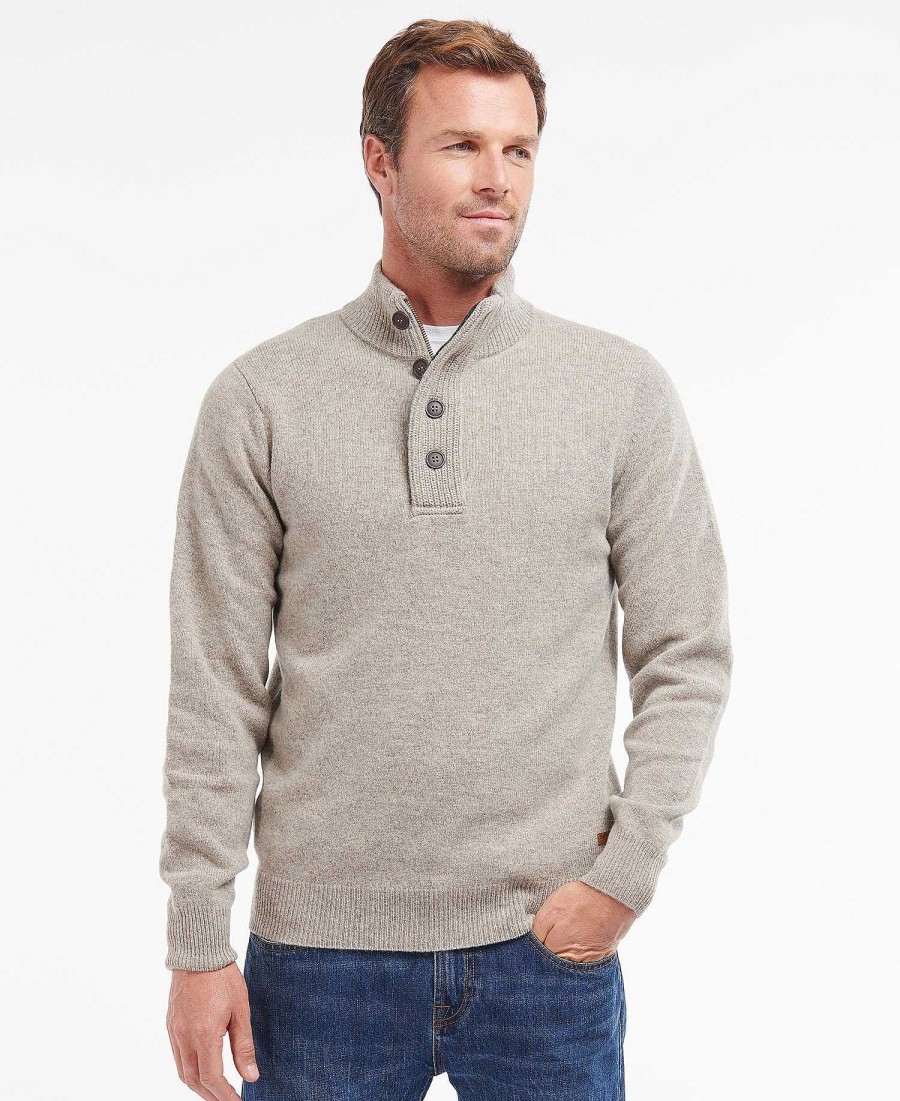 Men Barbour Jumpers | Essential Elbow Patch Sweatshirt