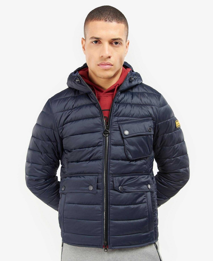 Men Barbour Quilted Jackets | Racer Ouston Hooded Quilted Jacket