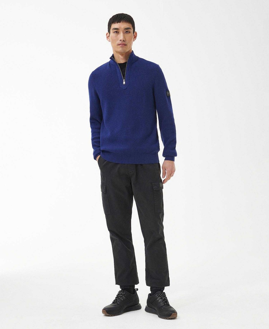 Men Barbour Jumpers | Corser Half-Zip Knitted Jumper