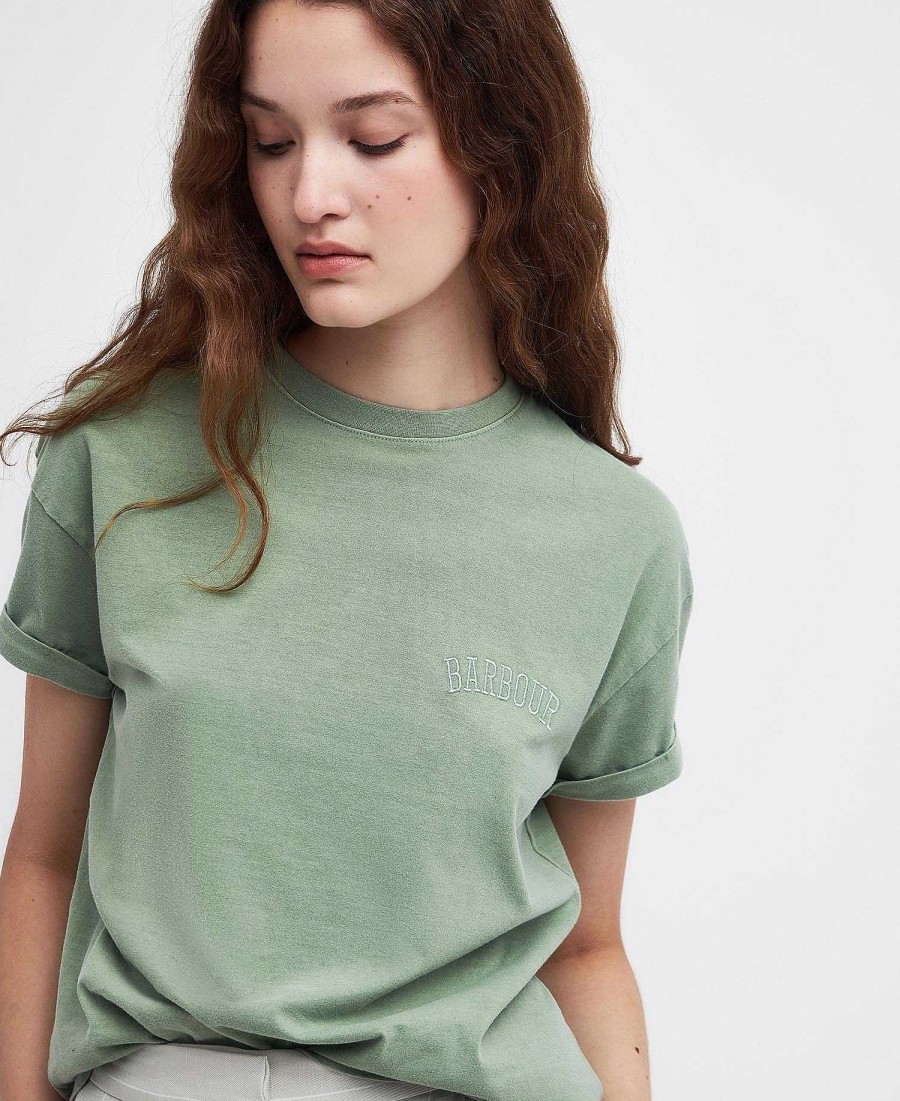 Women Barbour T-Shirts | Sandgate Logo T-Shirt