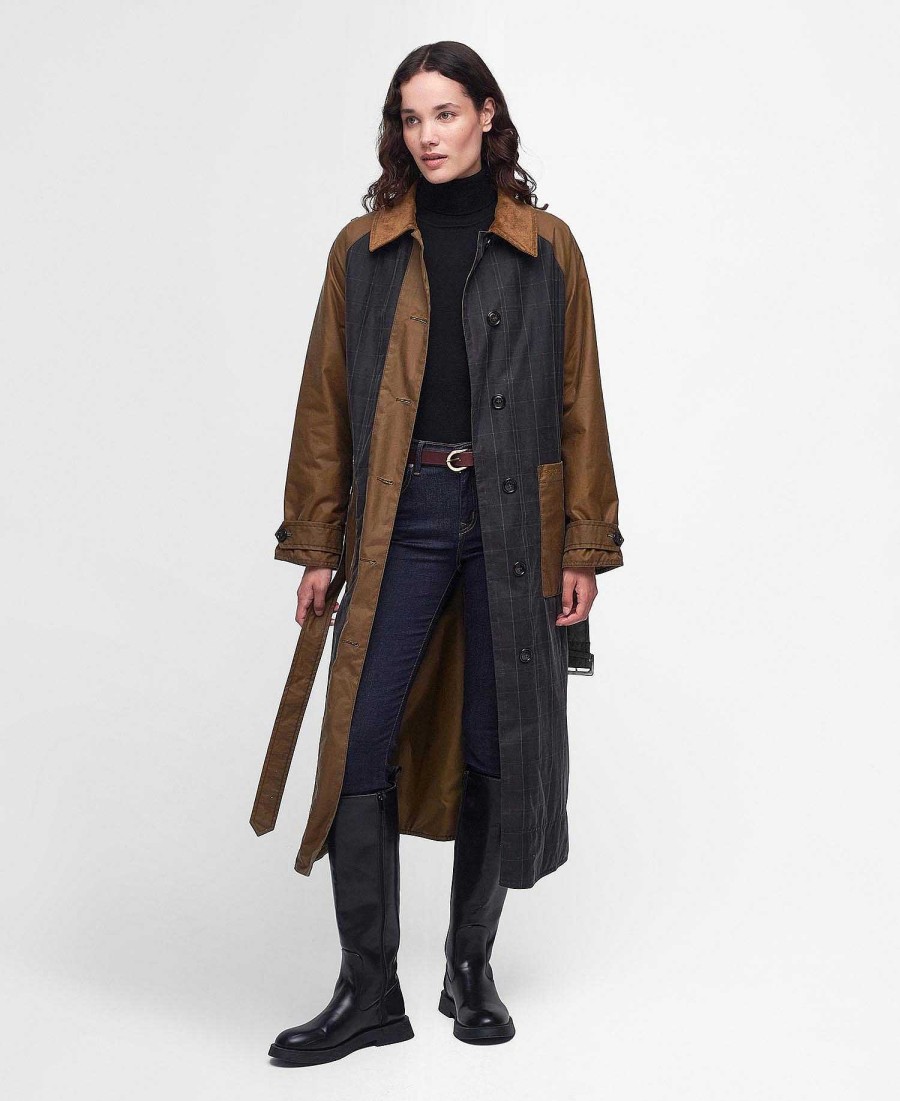 Women Barbour Waxed Jackets | Everly Wax Trench Coat